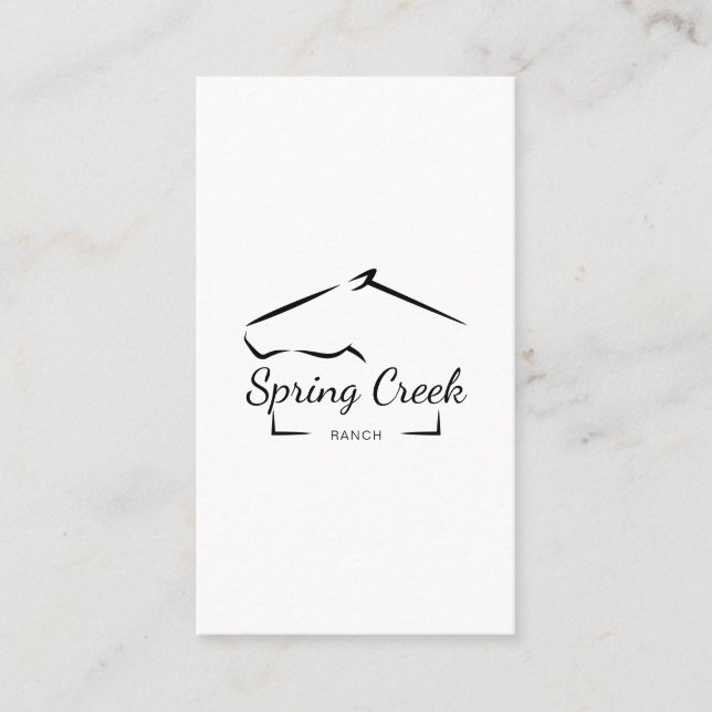 Carte De Visite Horse Ranch | Ferme à cheval (Devant)