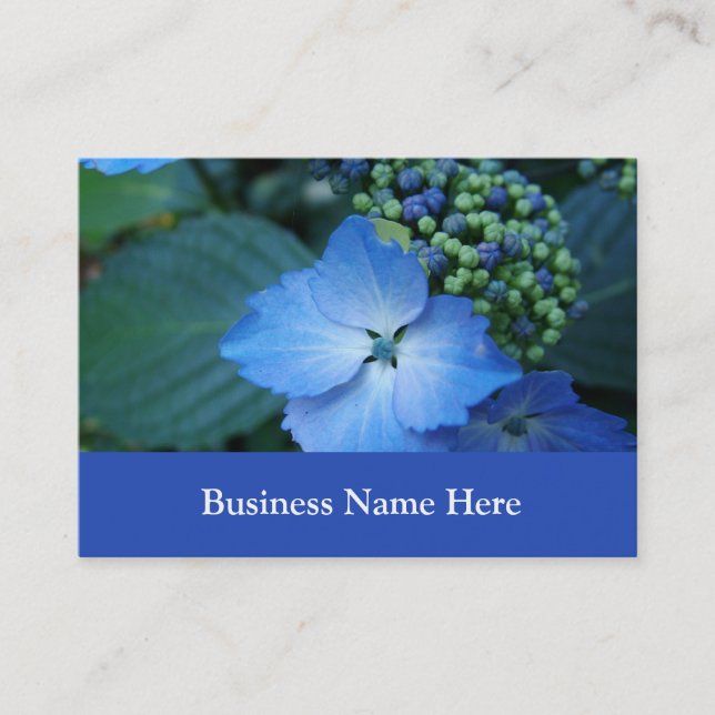Carte De Visite hortensia bleu (Devant)
