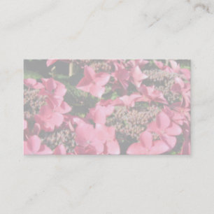 Carte De Visite Hortensia. Fleurs roses. Couleurs en pastel douces