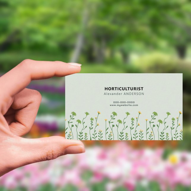 Carte De Visite Horticulteur (Horticulturist Business Card)