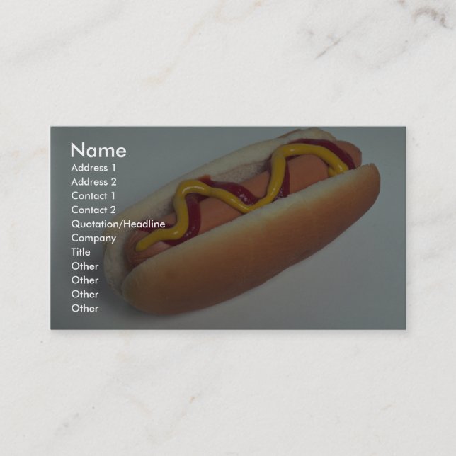 Carte De Visite Hot-dog délicieux (Devant)