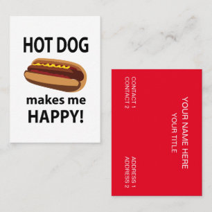 Carte De Visite Hot Dog Me Rend Heureux Hot Dog