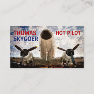 Carte De Visite Hot pilot charter compagnie aérienne drôle personn