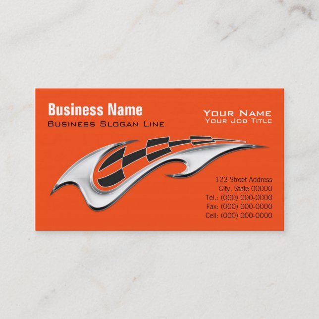 Carte De Visite Hot Rod, Peinture sur mesure, Constructeur automob (Devant)