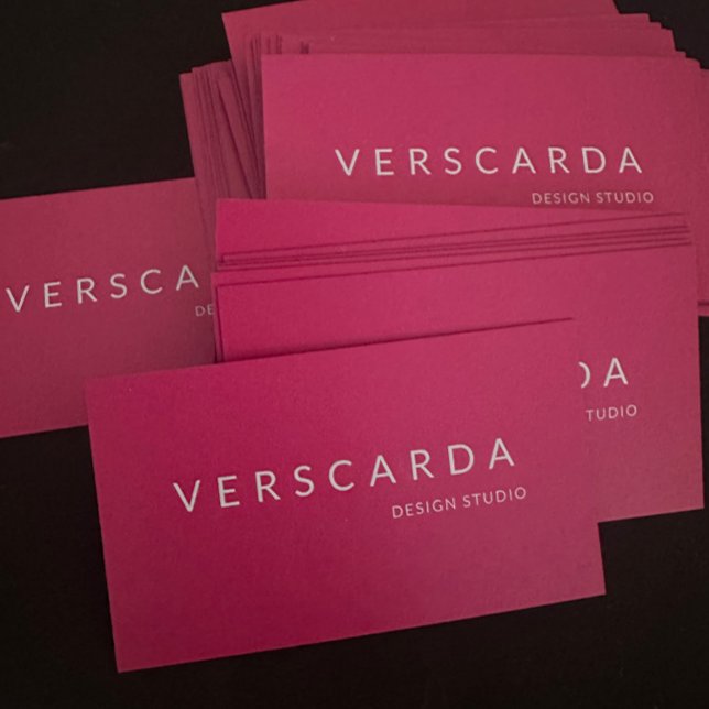 Carte De Visite Hot rose Bold Mode Design Studio Beauté (Créateur téléchargé)