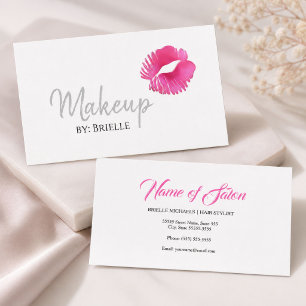 Carte De Visite Hot rose Lipstick Kiss Artiste de maquillage moder