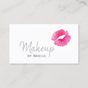 Carte De Visite Hot rose Lipstick Kiss Artiste de maquillage moder