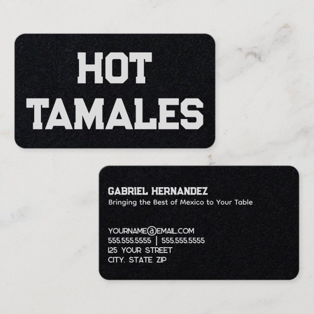 Carte De Visite Hot Tamales Premium (Devant / Derrière)