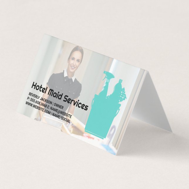 Carte De Visite Hotel Cleaner | Services domestiques (Devant)