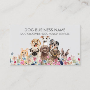 Carte De Visite Hôtel pour chiens Grey Veterinary Logo