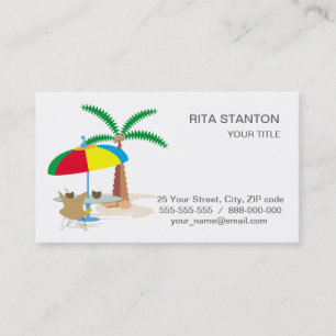 Carte De Visite Hourra, vacances !
