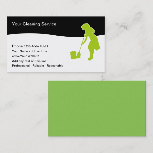 Carte De Visite House And Office Cleaning Business Cards (Devant / Derrière)
