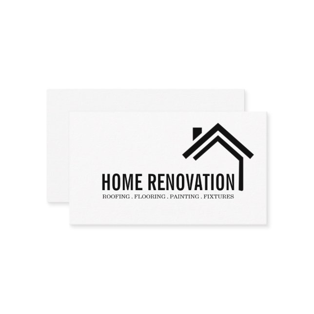 Carte De Visite House Home Remodeling Renovation Construction Busi (Devant/Arrière en situation)