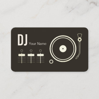Carte De Visite Housse de lecteur DJ professionnel moderne