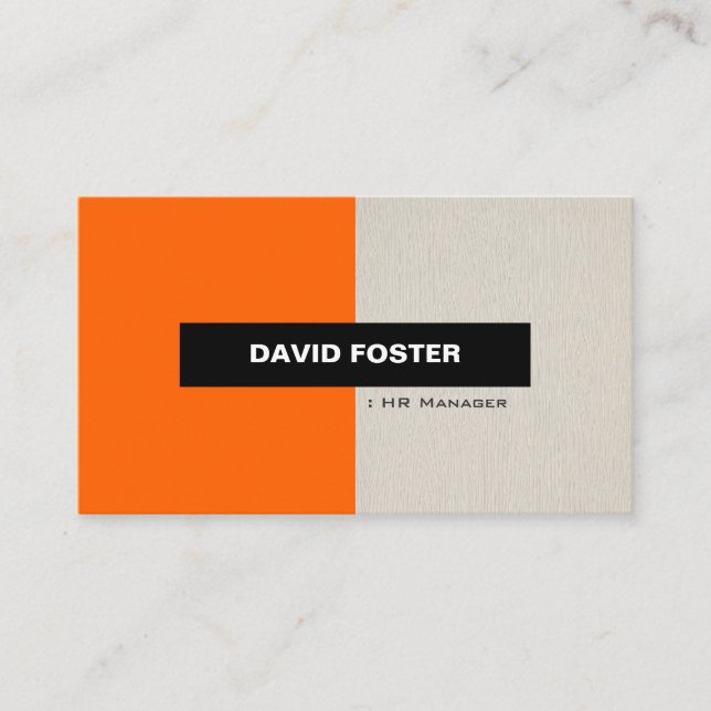 Carte De Visite HR Manager - Simple et élégant (Devant)