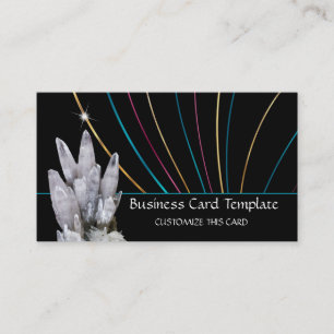 Carte De Visite Huile colorée comme courbes rayures et cristaux