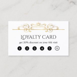 Carte De Visite Huile d'or blanc Classique Chic Vintage Fils Perso