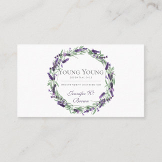 Carte De Visite Huiles essentielles fleur de Lavande violette