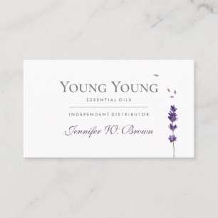 Carte De Visite Huiles essentielles florales élégantes lavande vio
