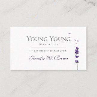 Carte De Visite Huiles essentielles florales élégantes lavande vio