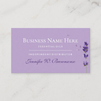 Carte De Visite huiles essentielles Lavande Purple