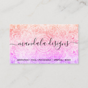 Carte De Visite Huiles Essentielles Mandala Spa Bohème Spirituel
