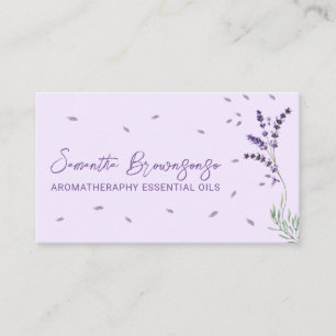 Carte De Visite Huiles essentielles violettes vertes Marquage Lava