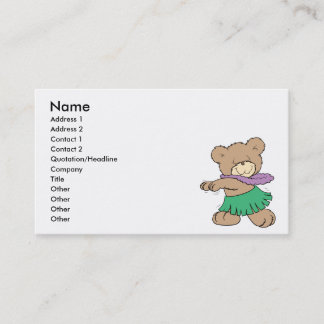 Carte De Visite hula hawaiian vacances joli tedours design