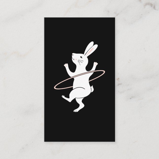 Carte De Visite Hula Hoop Bunny Hooping Girls Hoop Danse (Devant)