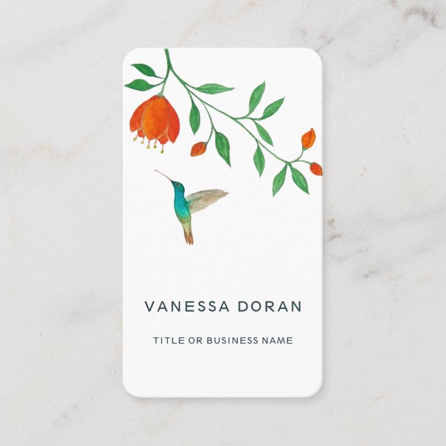 Carte De Visite Hummingbird  Business Card (Devant)