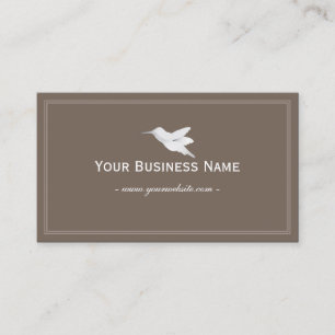 Carte De Visite Hummingbird Simple Brown