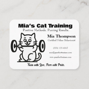 Carte de visite humoristique de formateur de chat