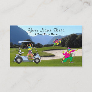 Carte de visite humoristique de golfeur