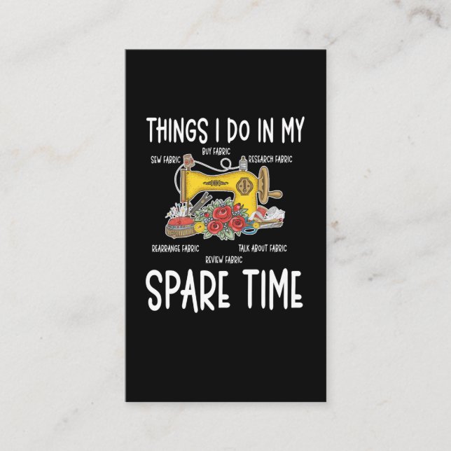 Carte De Visite Humour à coudre Drôle Citation à coudre (Devant)