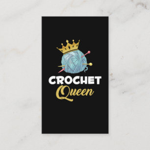 Carte De Visite Humour Crochet Queen d'artisanat Fil Crocheter