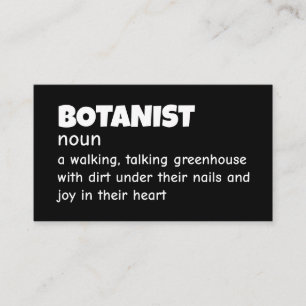 Carte De Visite Humour de définition Botany Expert
