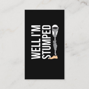 Carte De Visite Humour de la prothèse amputée de jambe amusante