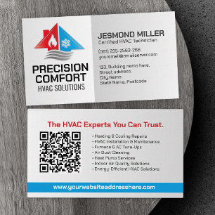 Carte De Visite HVAC Services - Chauffage, ventilation, CA