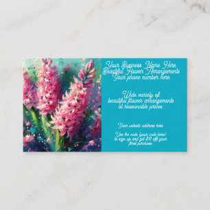 Carte De Visite Hyacinth Florist Arrangement Floral Boutique
