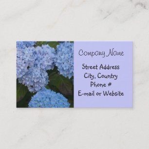 Carte De Visite Hydrangea Bleu Clair