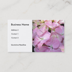 Carte De Visite Hydrangeas Rose Clair