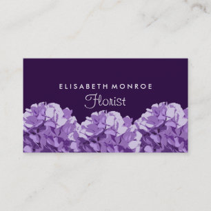 Carte De Visite Hydrangée violette, fleuriste