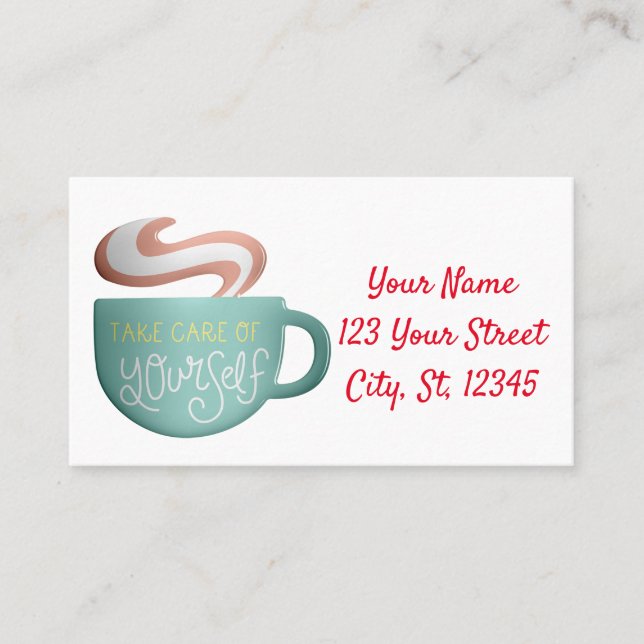 Carte De Visite Hygge Drink Self-Care Thunder_Cove  (Devant)