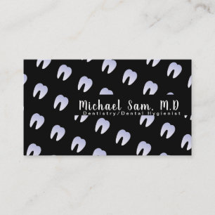 Carte De Visite Hygiéniste Dentaire Motif Logo Dent Ombré
