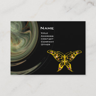 Carte De Visite HYPER BUTTERFLY- orange gris blanc noir