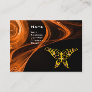 Carte De Visite HYPER BUTTERFLY - rouge orange noir jaune