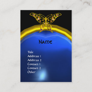Carte De Visite HYPER BUTTERFLY SAPPHIRE MONOGRAS bleu jaune