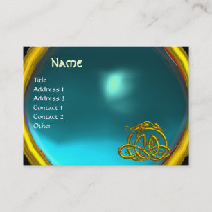 Carte De Visite HYPER DRAGON, AQUAMARINE, bleu vif