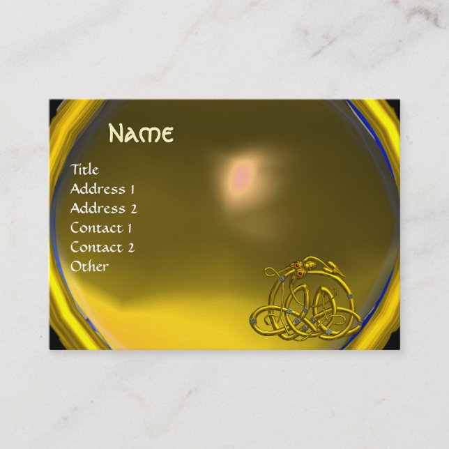 Carte De Visite HYPER DRAGON TOPAZ, jaune vif (Devant)