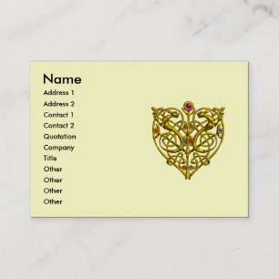 Carte De Visite HYPER VALENTINE, CRÈME CARDIAQUE CELTIQUE OR Noir